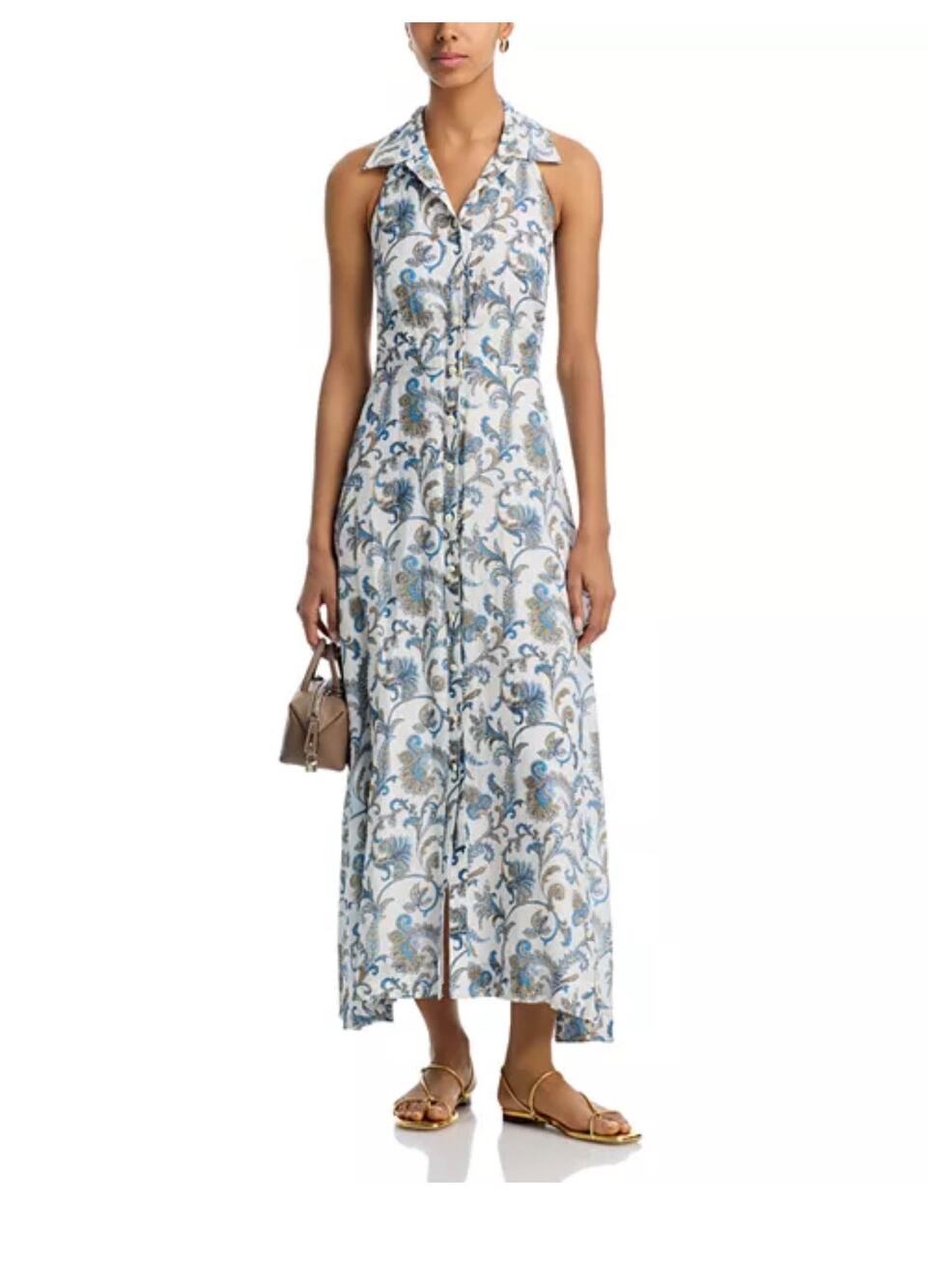 Veronica Beard Mackey Dress with Smocking Dress in Dove Multi 4